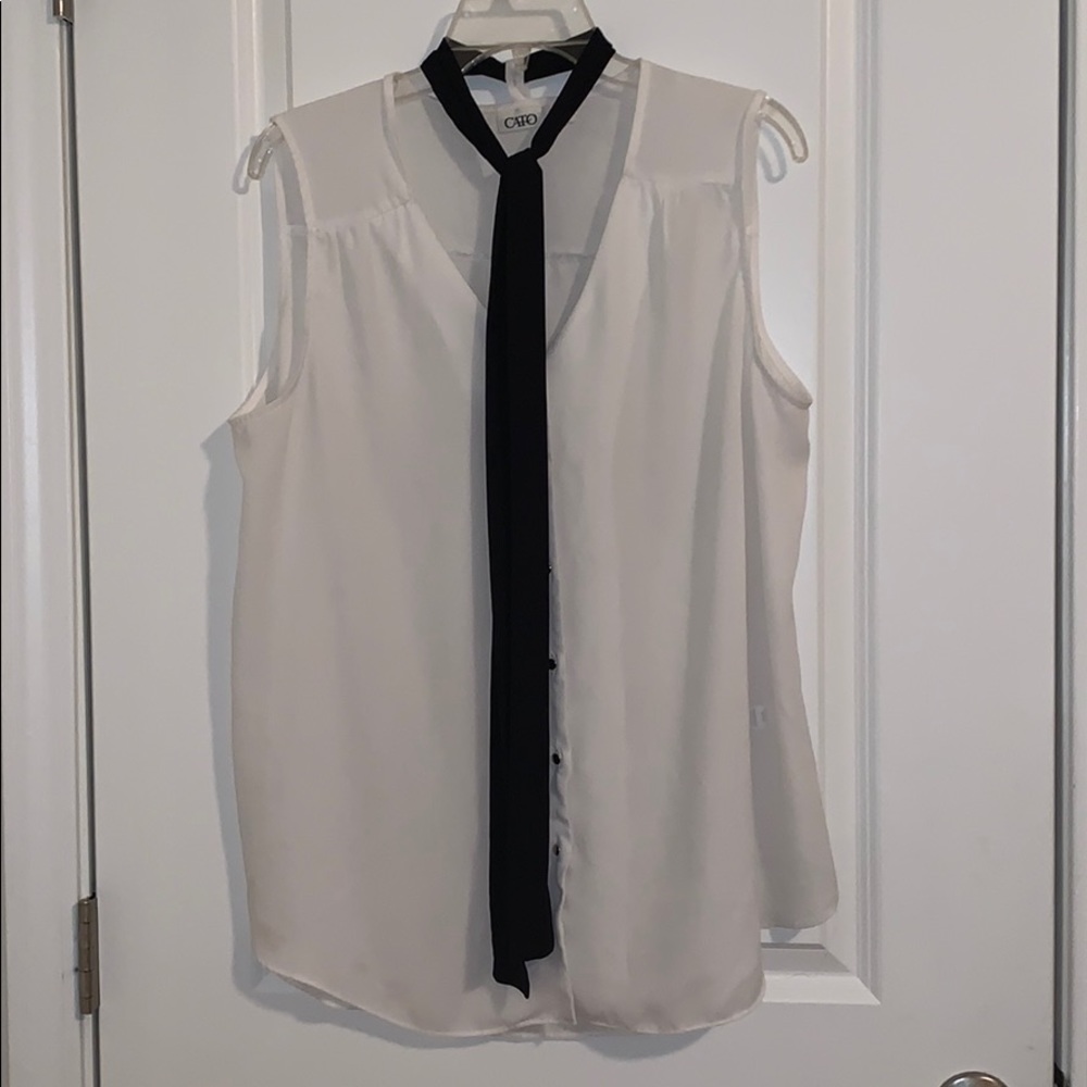 Button down tank with tie